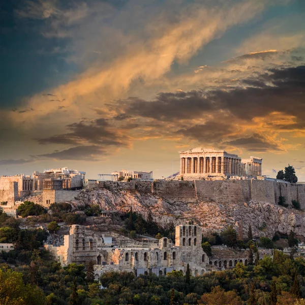 Parthenon, aténské Akropole, Atény, Řecko — Stock fotografie