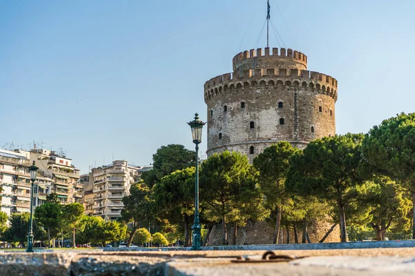 Λευκός Πύργος, προβολή της Θεσσαλονίκης πόλης κέντρο, Ελλάδα - Horizon — Φωτογραφία Αρχείου