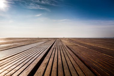 Harbor boş ahşap zemin ile soyut arka plan görüntüsü