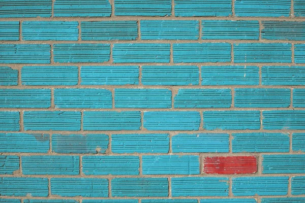 Diversity, Grey Wall with one Red Brick — Stock Photo, Image
