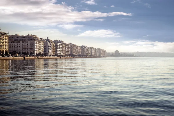 Thessaloniki City on a rather foggy morning — Stock Photo, Image