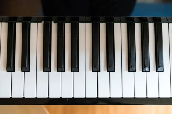 Piano Keys, Close up shot Upper View — Stock Photo, Image