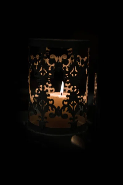 Beautiful Light Glow of Mystic Candle inside Ornaments — Stock Photo, Image