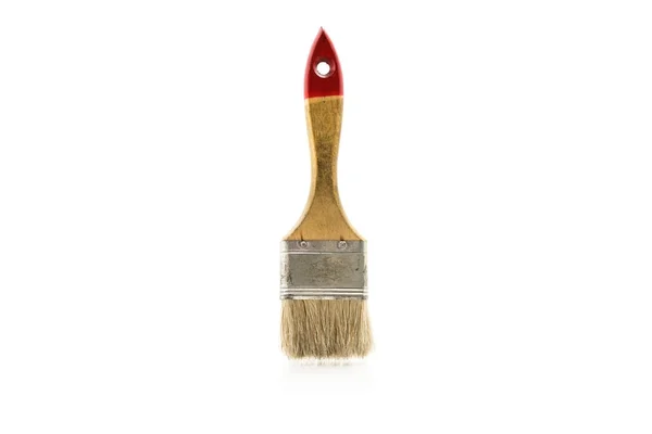 Old and Used Medium Size Paint Brush, on white background — Stock Photo, Image