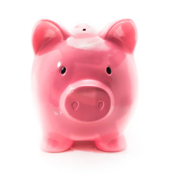 Lindo dinero rosa Piggy, Studio Shot — Foto de Stock