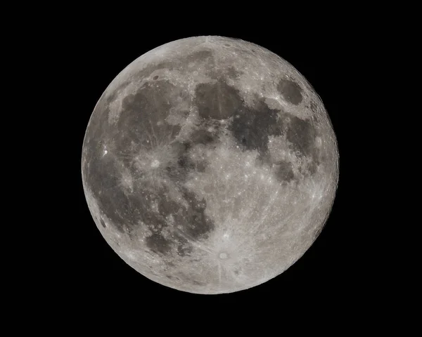 Luna Sângelui Super Albastru, văzută pe 31 ianuarie 2018 — Fotografie, imagine de stoc