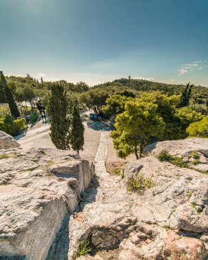 Görünümünden Areopagus Hill, Mars Hill, Atina, Yunanistan
