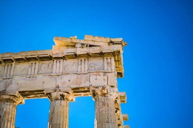 Parthenon Tapınağı Akropol Atina Arkeoloji yerin detayları