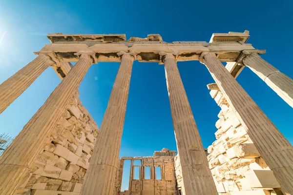 Ερέχθειου στην Ακρόπολη Παρθενώνας Plac Αρχαιολογικό Αθήνας — Φωτογραφία Αρχείου