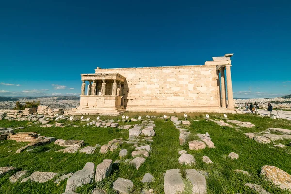 Erechtheion på Parthenon Akropolis i Aten arkeologiska plats — Stockfoto