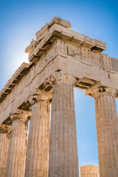 Λεπτομέρειες στο Παρθενώνα Ακρόπολη Αθηνών, αρχαιολογικός χώρος — Φωτογραφία Αρχείου
