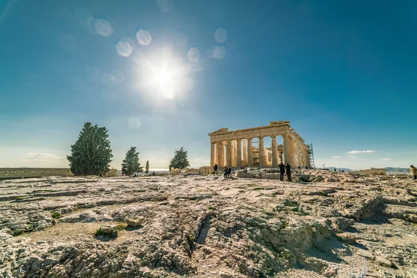 Partenón Acrópolis de Atenas Lugar Arqueológico — Foto de Stock
