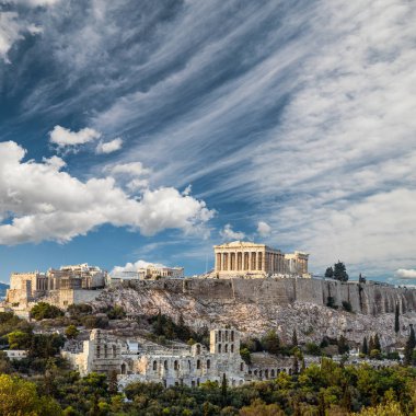 Parthenon, Atina Akropol, Yunanistan, kare görüntü