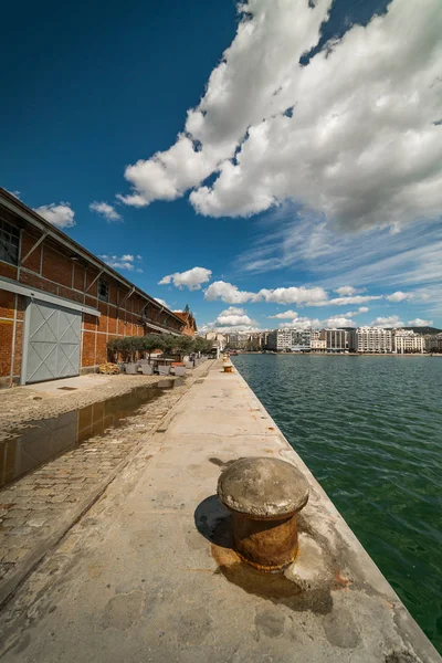 Soluň město port pohled na krásný slunečný den — Stock fotografie