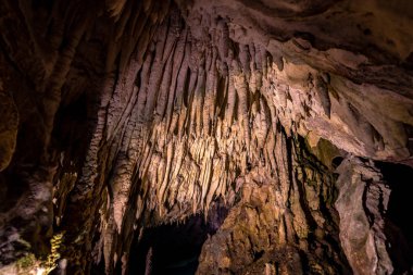 Milyonlarca yıl eski mineral oluşumu olarak bilinen bir mağara tavanda 