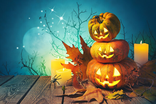 background with pumpkin jack o lantern