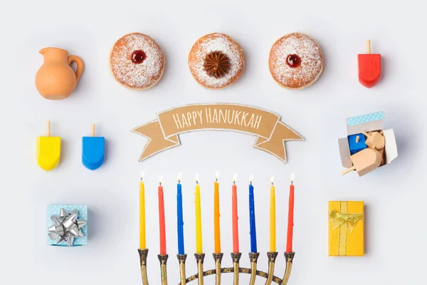 Modelo de feriado Hanukkah — Fotografia de Stock