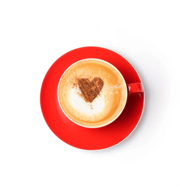 Coffee cup with heart shape — Stock Photo, Image