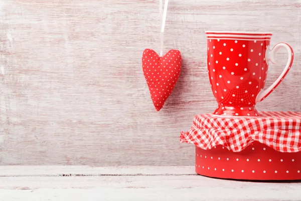 Coffee cup and heart shape — Stock Photo, Image