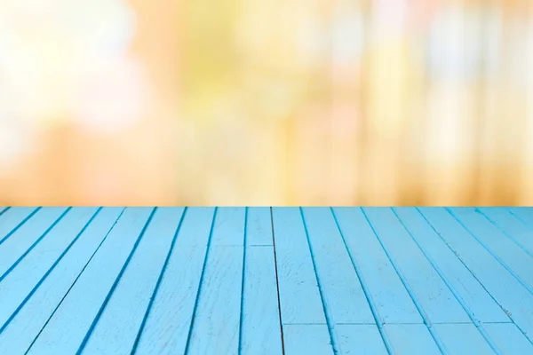 Empty wooden blue table — Stock Photo, Image