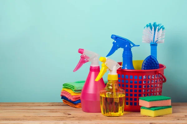 Cleaning concept with supplles — Stock Photo, Image