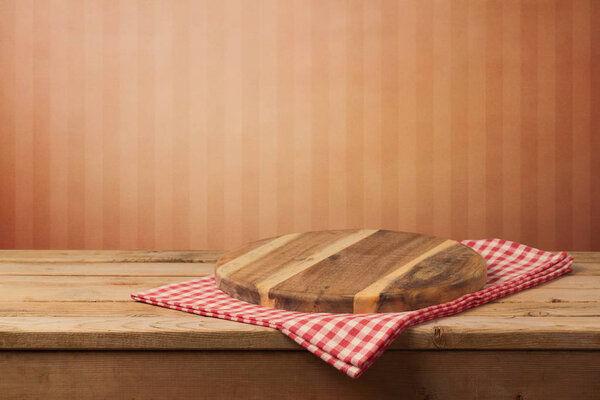 round board on tablecloth