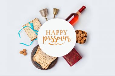 Jewish holiday Passover banner clipart