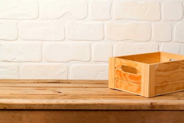 Deck table with box — Stock Photo, Image