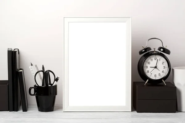 Witte frame mock up — Stockfoto