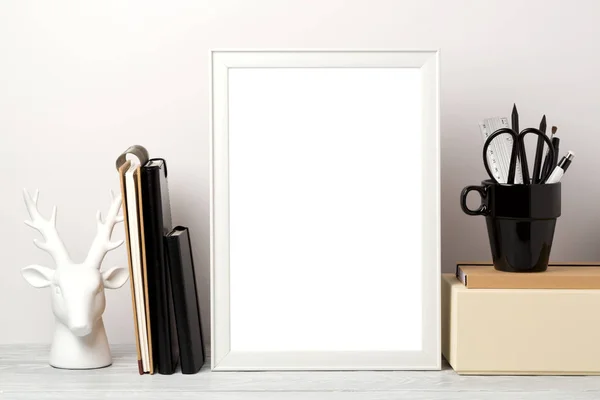 White frame mock up — Stock Photo, Image