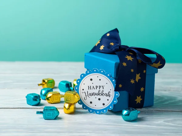 Hanukkah celebrazione con confezione regalo — Foto Stock