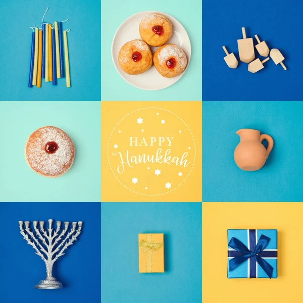 Judiska högtiden Hanukkah banner — Stockfoto