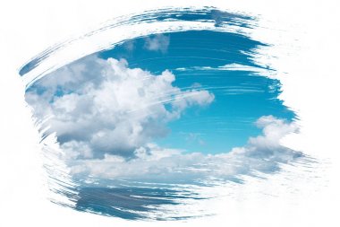 Yaz mavi gökyüzü ve denizin.