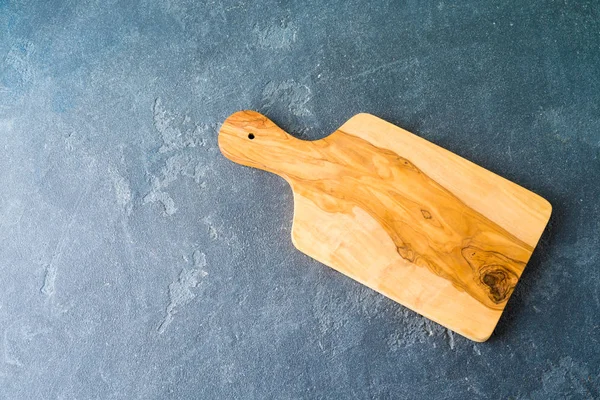 Concepto Comida Cocina Corte Tablero Madera Sobre Fondo Oscuro Mesa — Foto de Stock