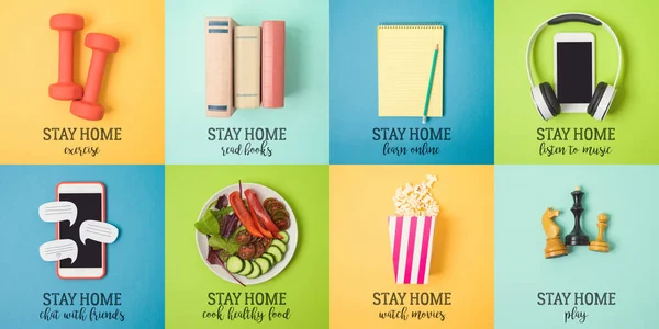 Stay Home Concept Social Media Awareness Coronavirus Prevention Doing Different — Stock Photo, Image