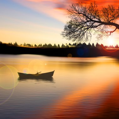 Güzel alacakaranlık manzara 