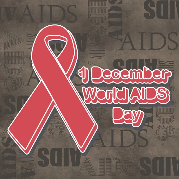 Tarjeta del Día Mundial del SIDA — Foto de Stock