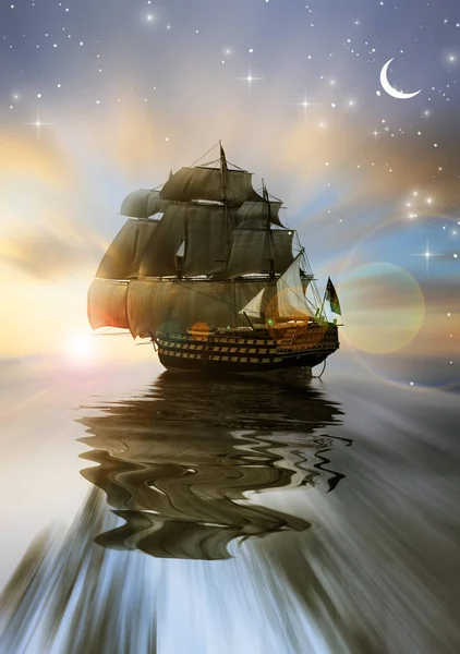 Segelschiff segelt — Stockfoto