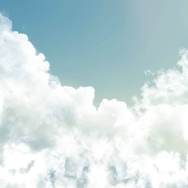 Gökyüzünde beyaz bulutlar