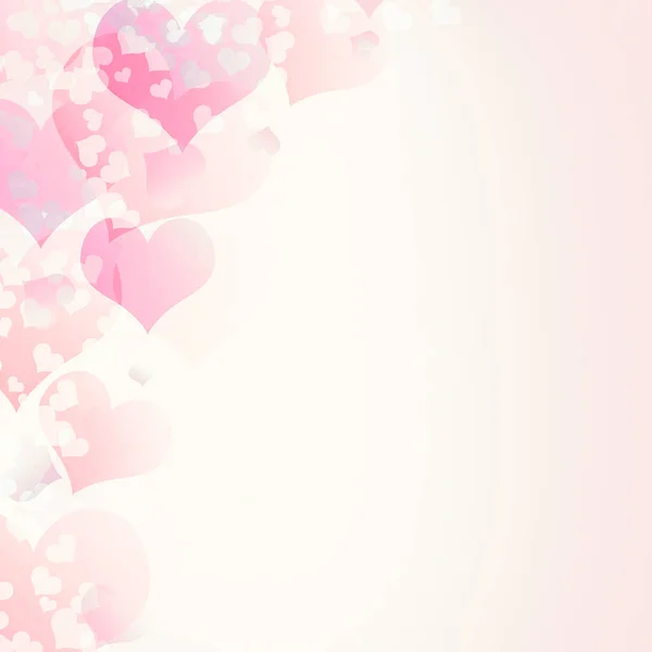 Illustratie Valentijnskaart Met Hartjes Confetti — Stockfoto