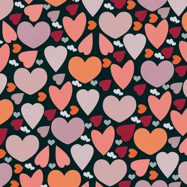 Illustration Valentines Day Card Hearts Confetti — Stock Photo, Image