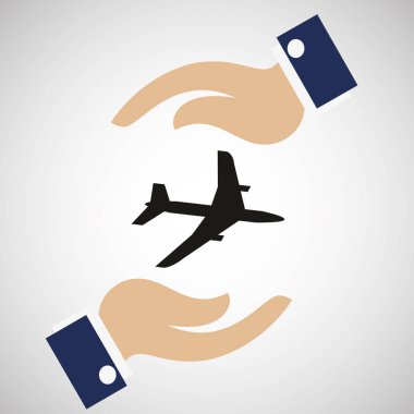 seyahat sigortası ve üzerinde eller illüstrasyon renk backd bozulmasına yol açar