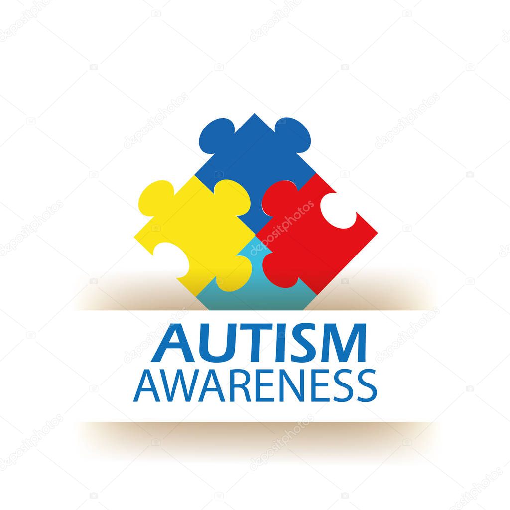 vector illustration autism awareness,