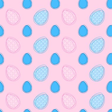 Paskalya yumurtalarında kusursuz desen. Paskalya için şenlikli arkaplan.