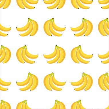  Muz görünümlü kusursuz bir desen. Muzlu vektör deseni.