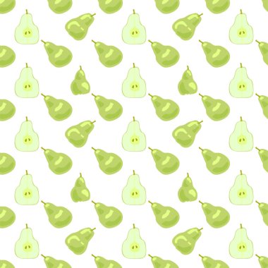 Kusursuz desenli armut resmi. Yeşil armudu kes