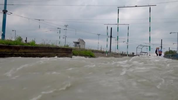 Bratislava Slovakia Circa Agosto 2017 Slow Motion Baixo Ângulo Tiro — Vídeo de Stock