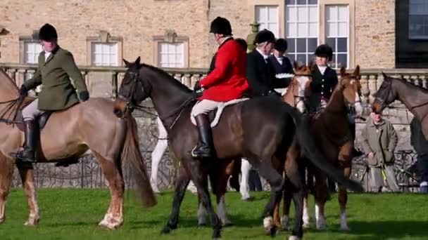 Aske Hall Richmond North Yorkshire Storbritannien Februari 2020 Ridjakt Tjänsteman — Stockvideo