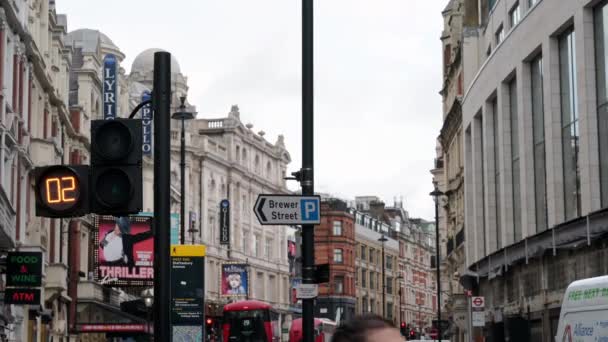 London September 2019 Pedestrian Crossing Countdown Red Man Stop Light — Stock videók