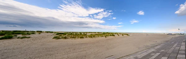 Panoráma Homokdűnék Strand Dunkirk — Stock Fotó